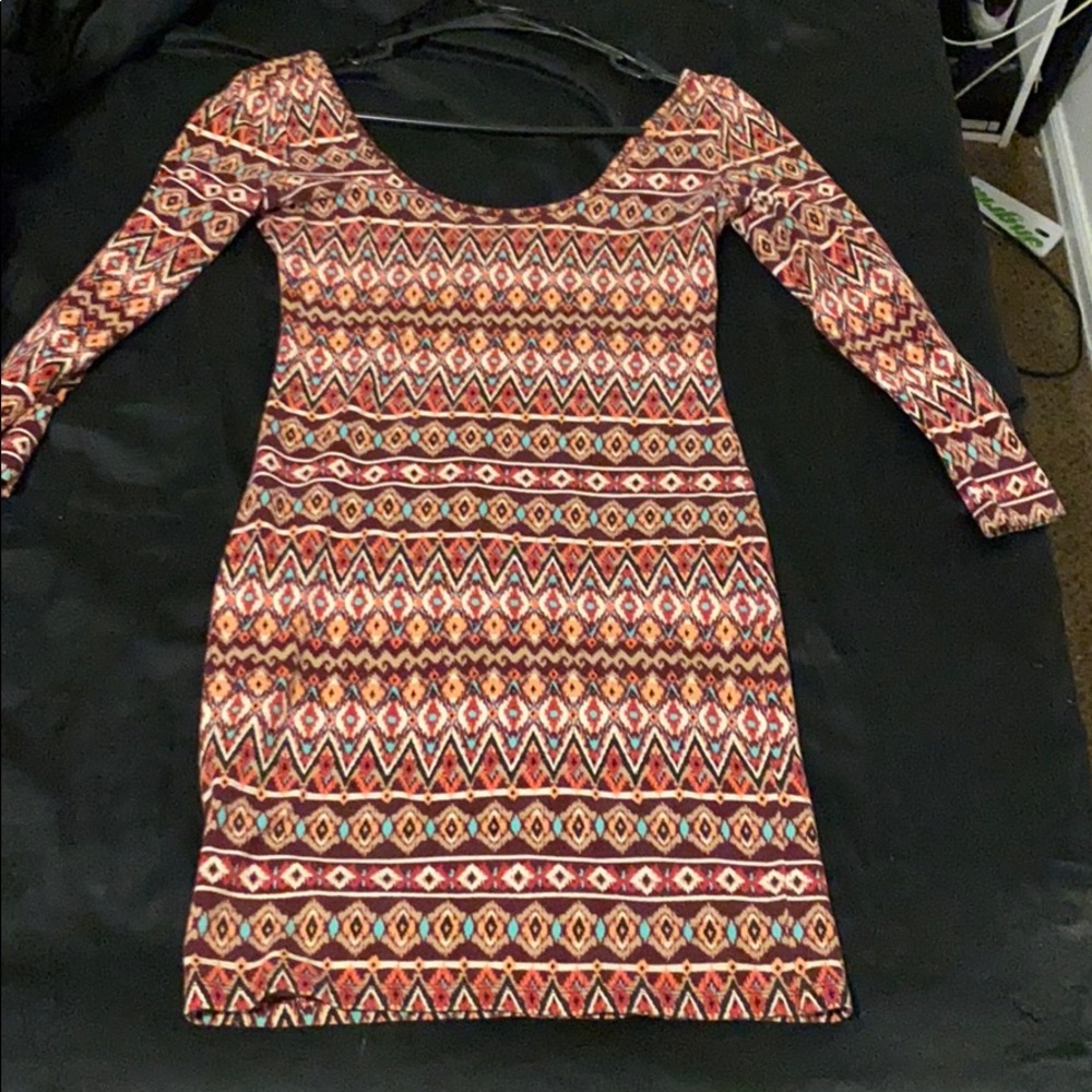 Long sleeve mini dress
